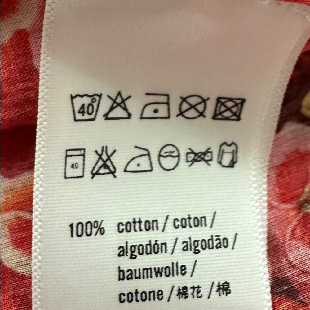 NWT Anthropologie Ro's Garden Seychelles Mini Dress Cover Up XS Pansies Red $155 - Picture 11 of 11